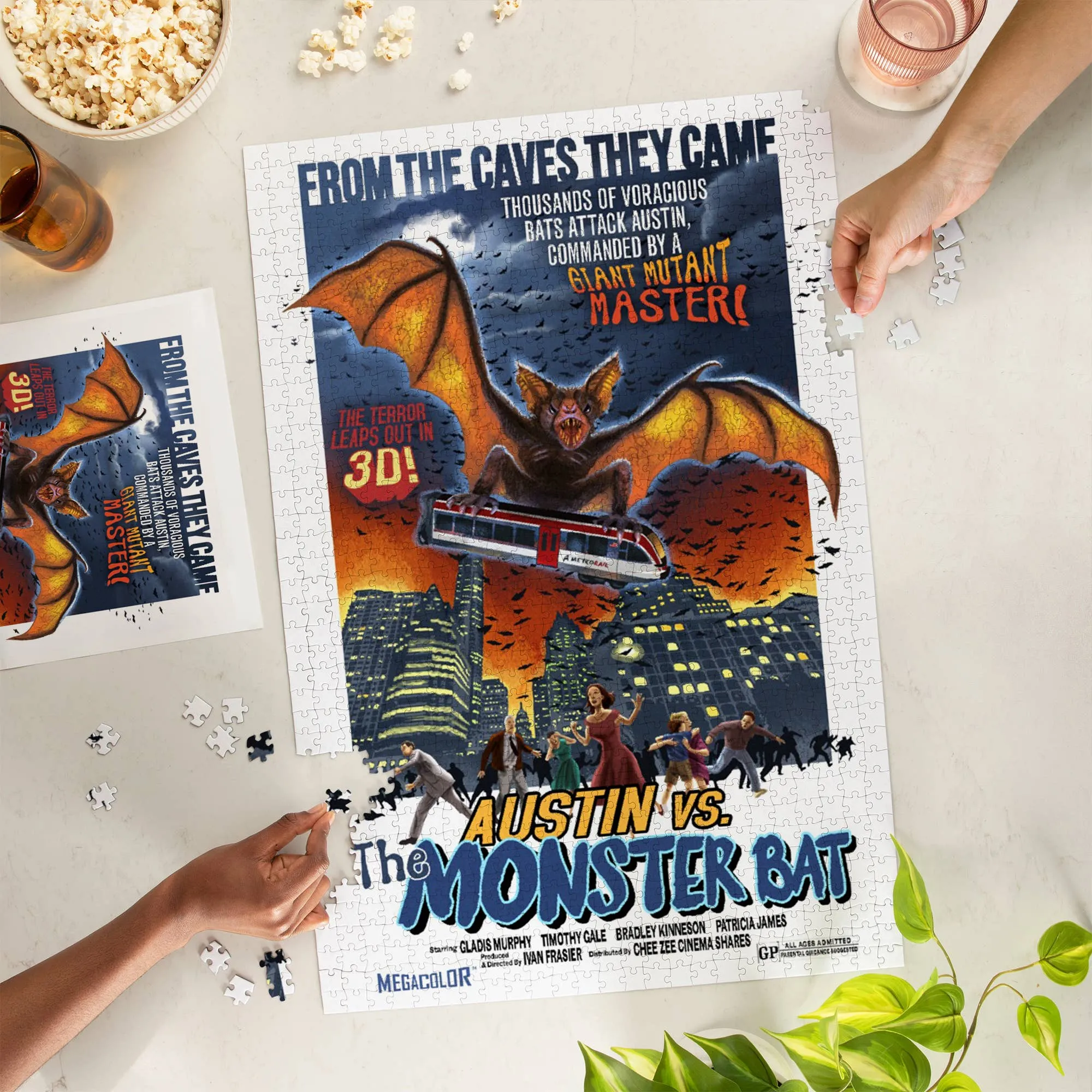 1000 PIECE PUZZLE Austin, Texas, Austin vs The Monster Bat