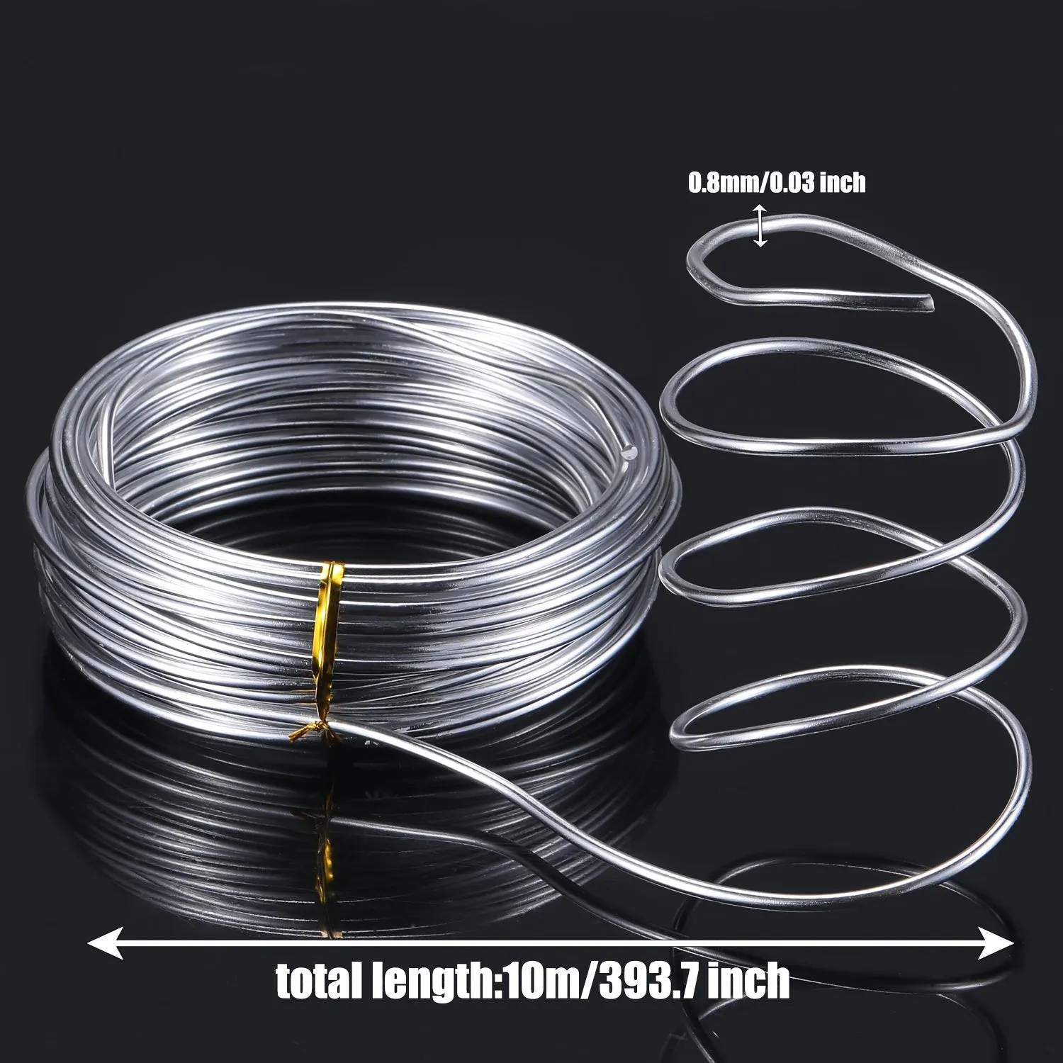 10m Flexible Aluminum Wire for DIY Crafts and Jewelry Making