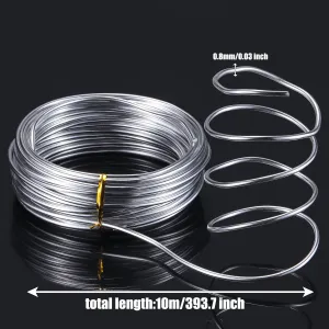 10m Flexible Aluminum Wire for DIY Crafts and Jewelry Making