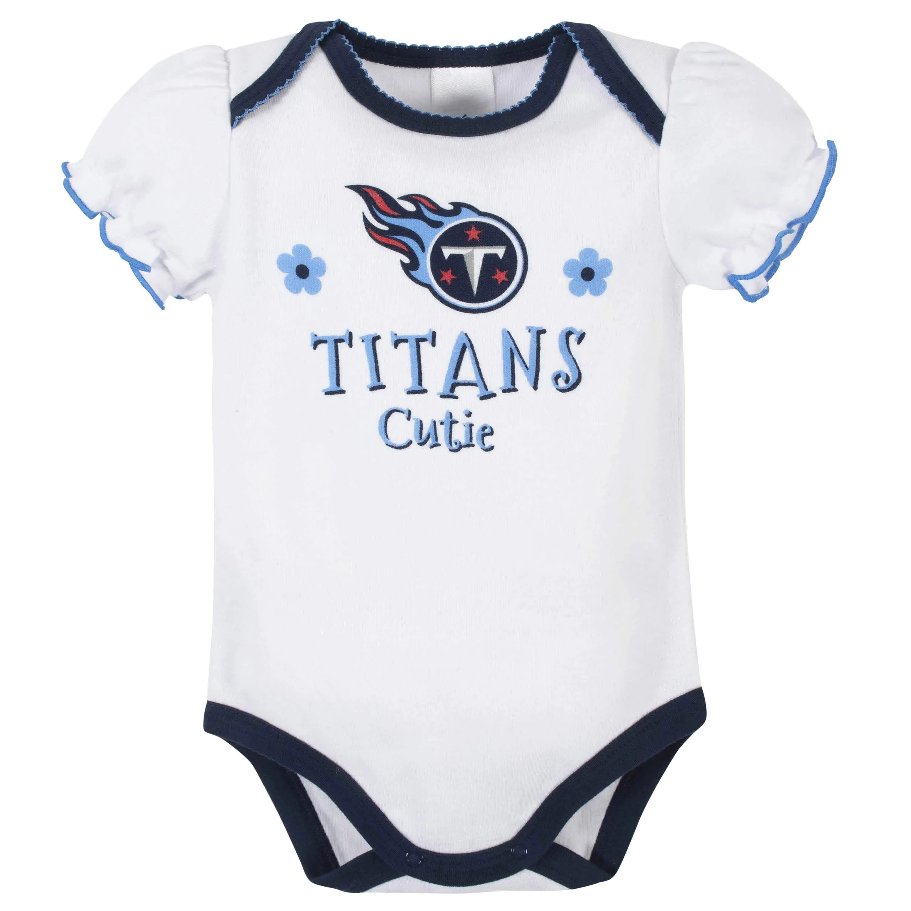 3-Pack Baby Girls Tennessee Titans Short Sleeve Bodysuits