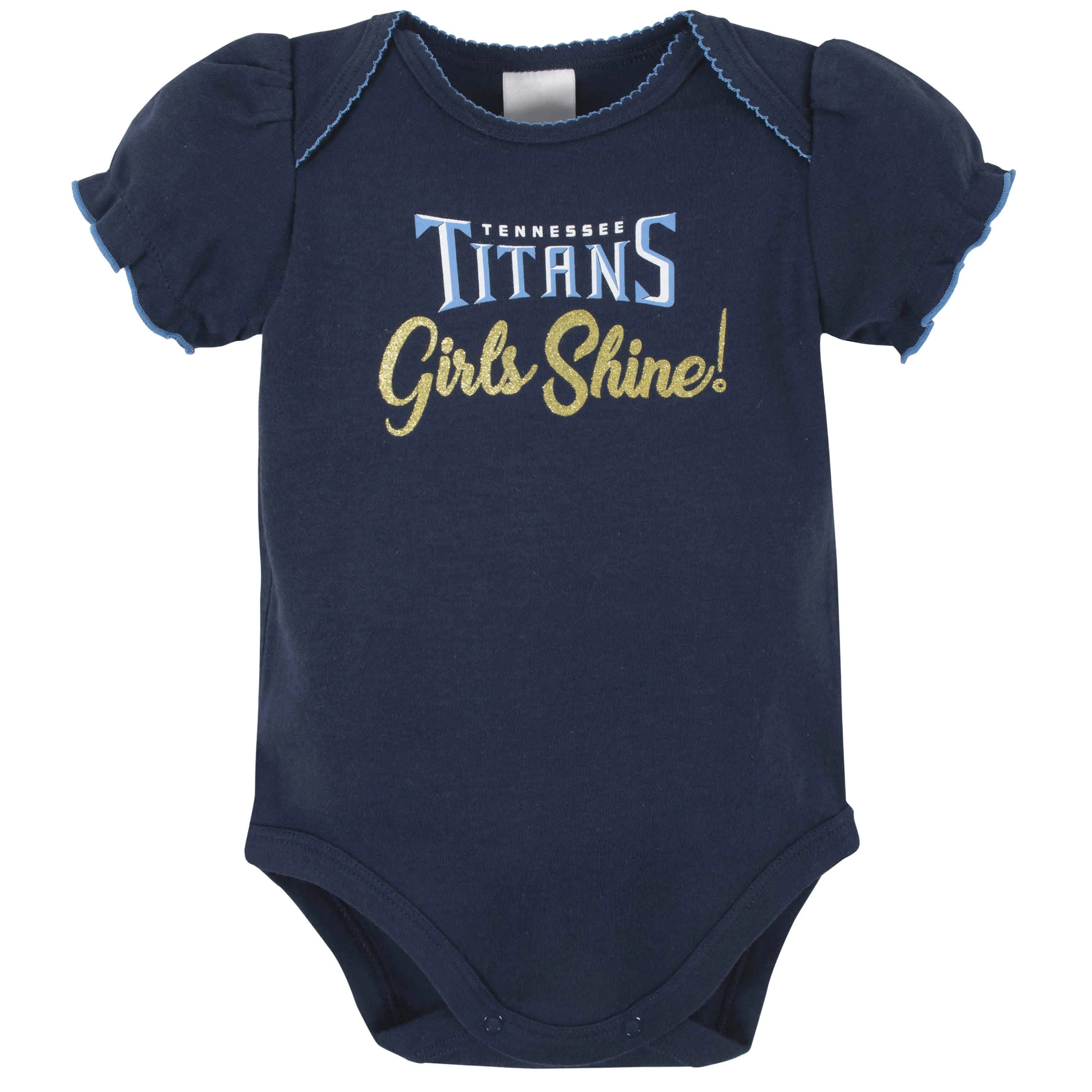 3-Pack Baby Girls Tennessee Titans Short Sleeve Bodysuits