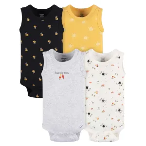 4-Pack Baby Boys Backyard BBQ Sleeveless Onesies® Bodysuits