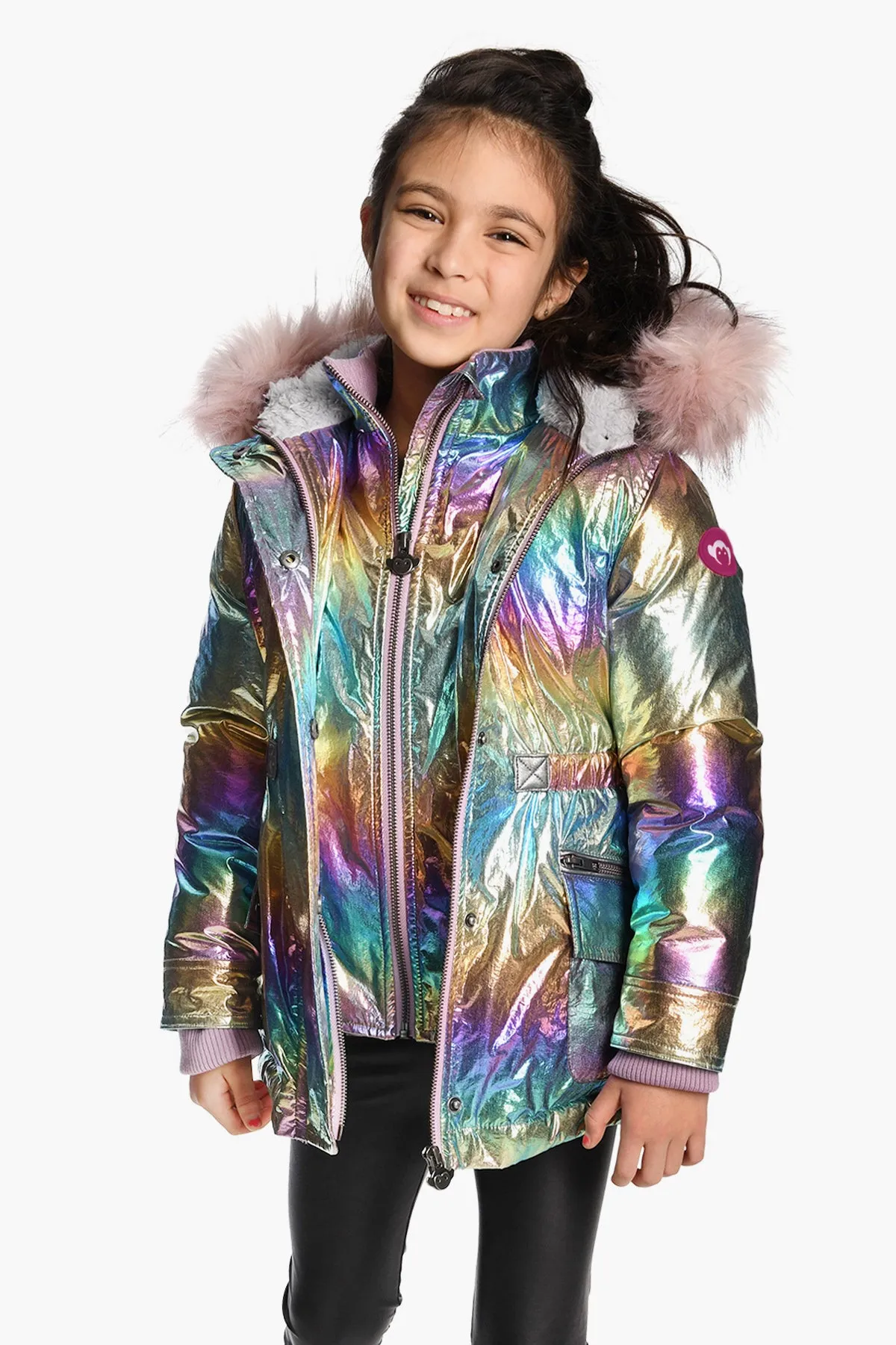 Appaman Rainbow Ombre Middie Puffer Girls Coat (Size 3 left)