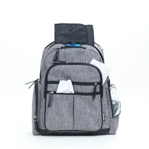 Baby Boom Places and Spaces Backpack Diaper Bag Grey