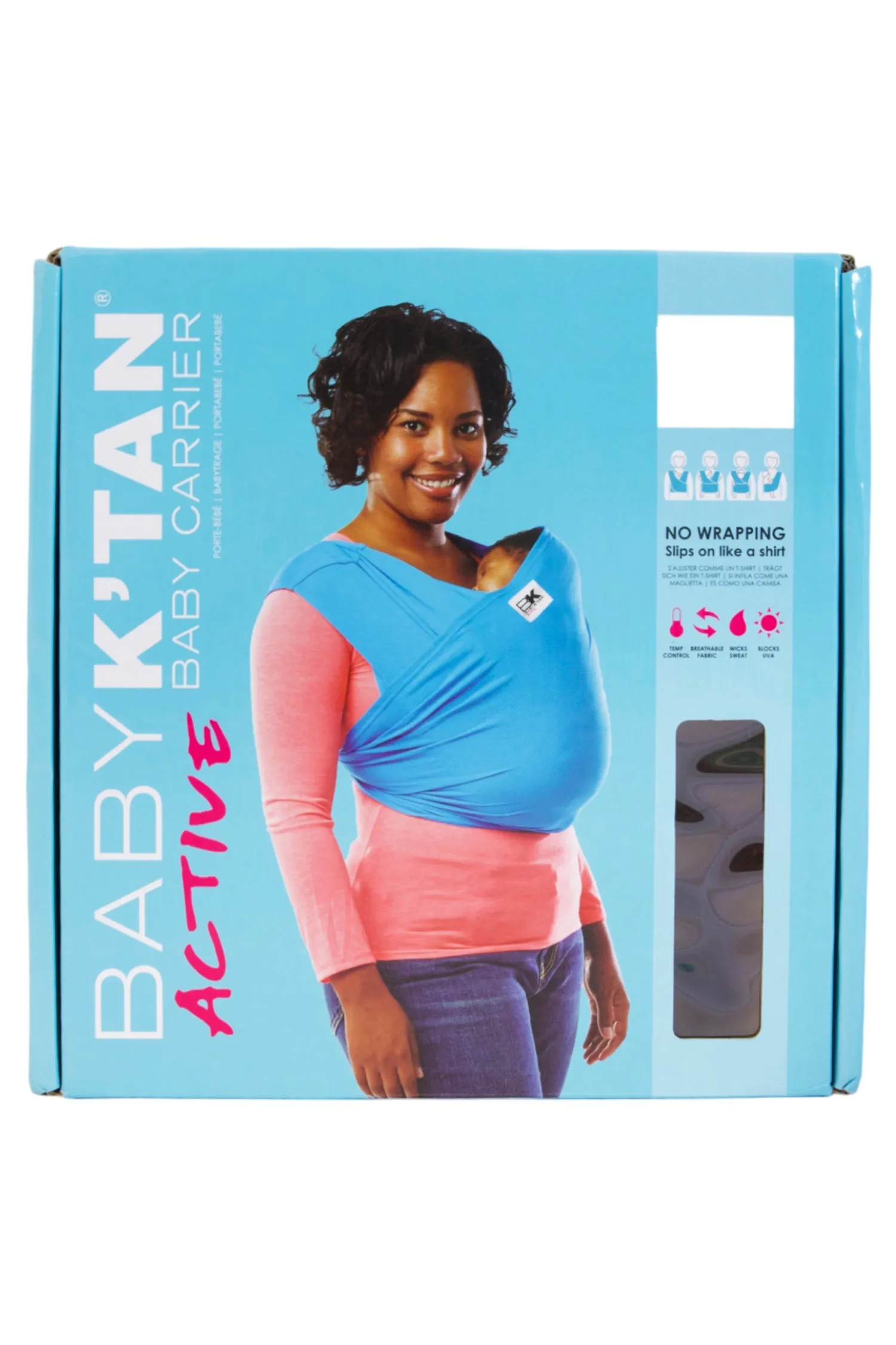 Baby K'tan Active Oasis Baby Carrier - Blue/Turquoise - M