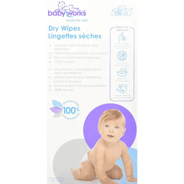 Baby Works Dry Wipes - 100 count