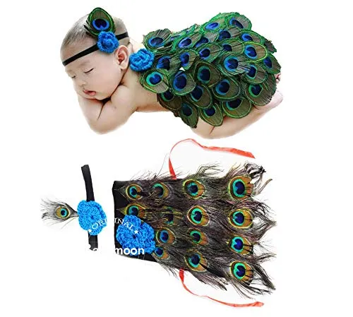 Babymoon Peacock Krishna Feathers Newborn Photography Outfit Costume