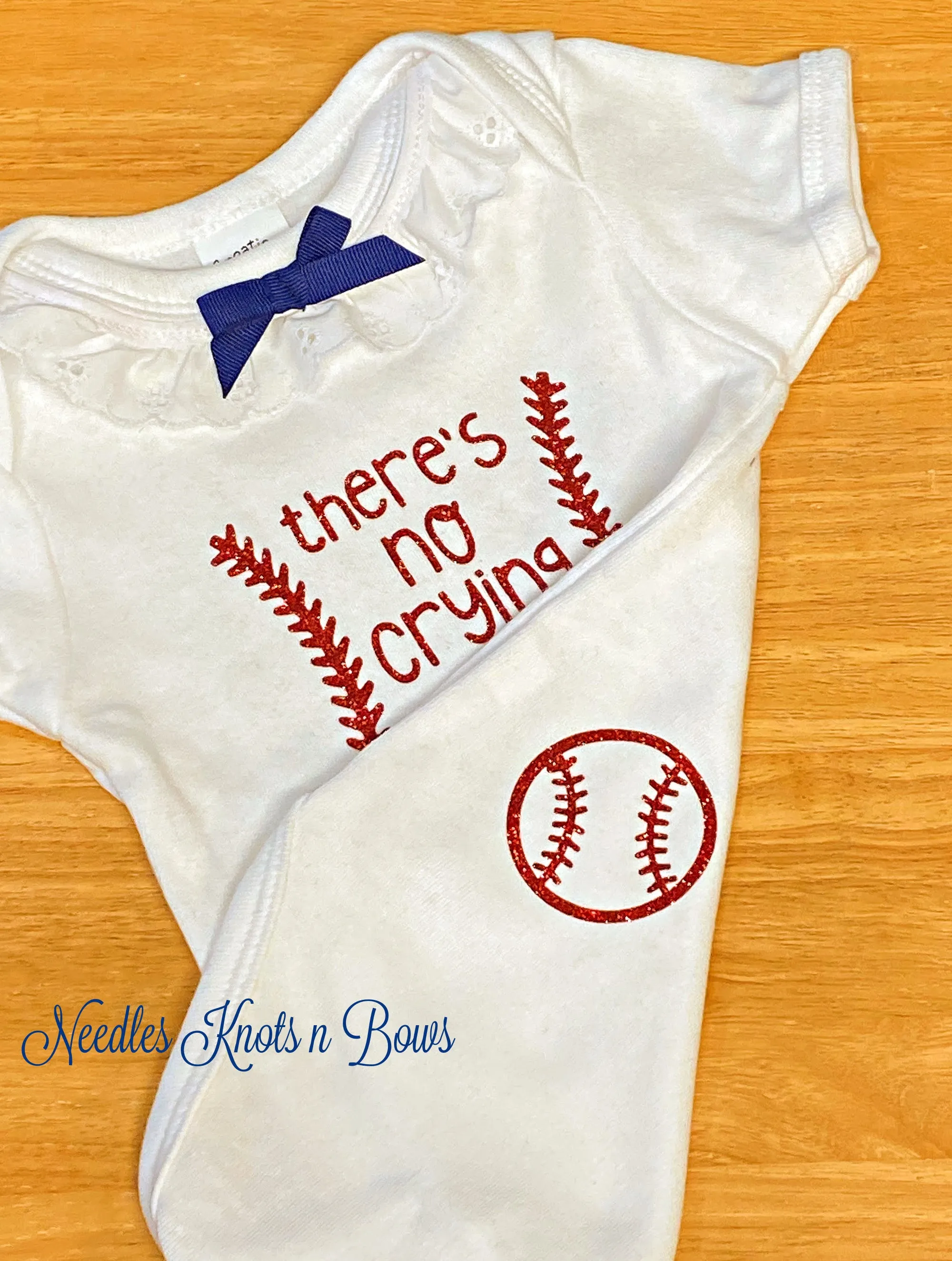 Baseball Outfit for Girl, There's No Crying in Baseball Outfit