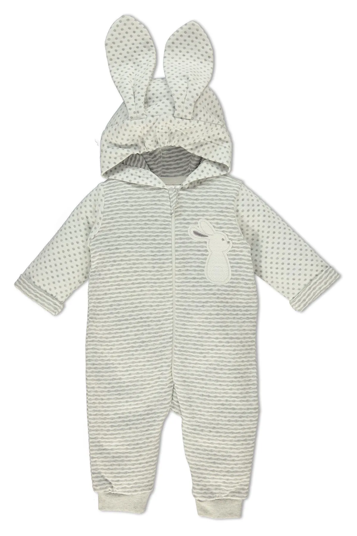 Bebetto Grey Bunny Pramsuit (6-18mths)