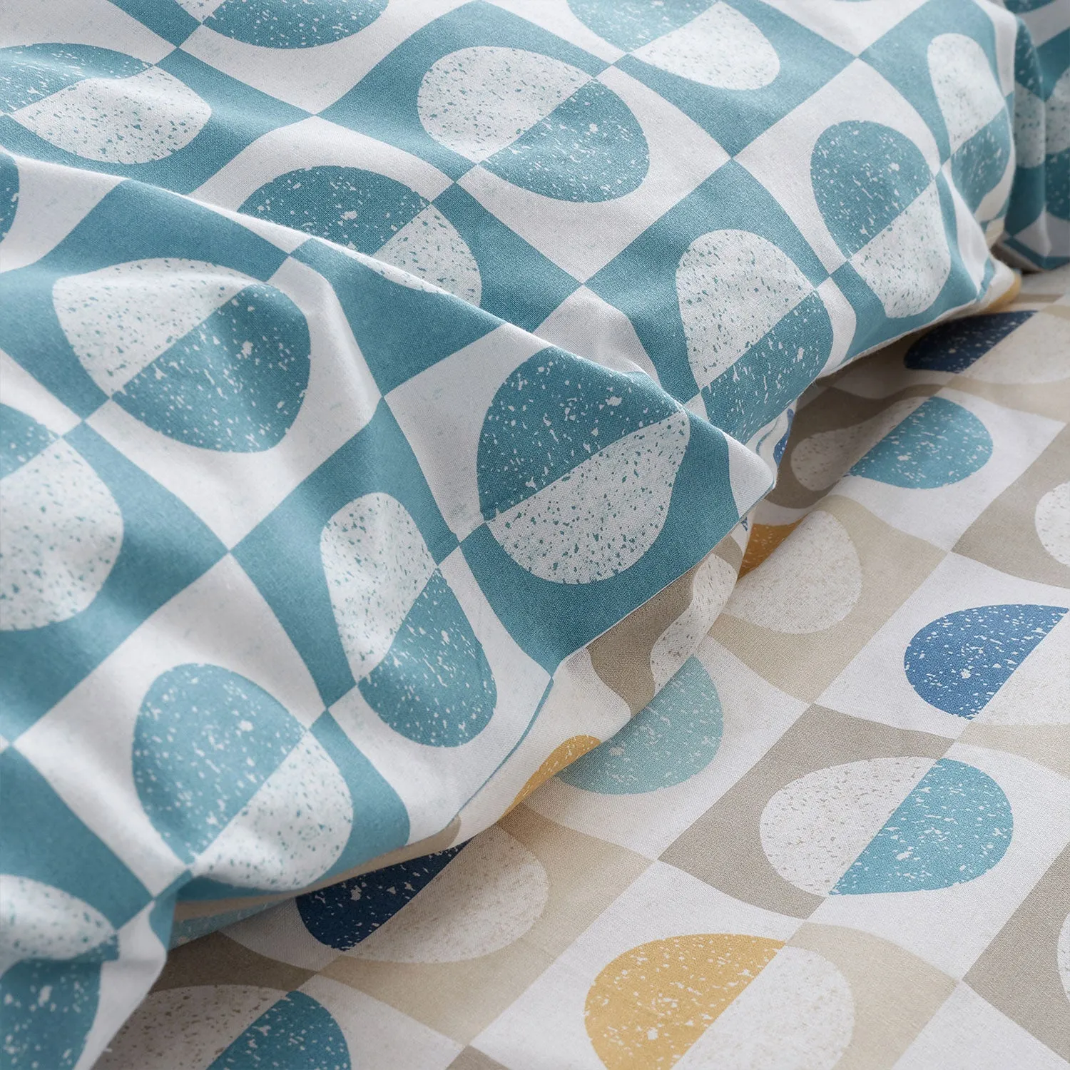 Bianca Hans Blue Retro Spot 200TC Cotton Duvet Cover Set