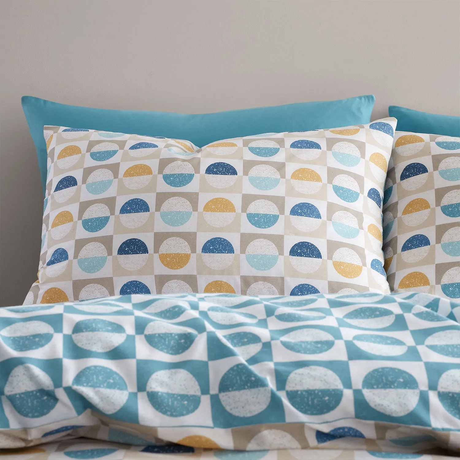 Bianca Hans Blue Retro Spot 200TC Cotton Duvet Cover Set