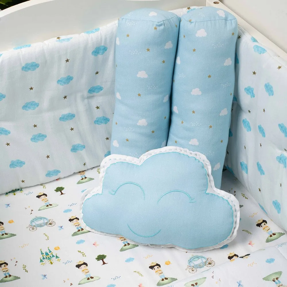 Blue The Little Prince Organic Cotton Cot Bedding Set