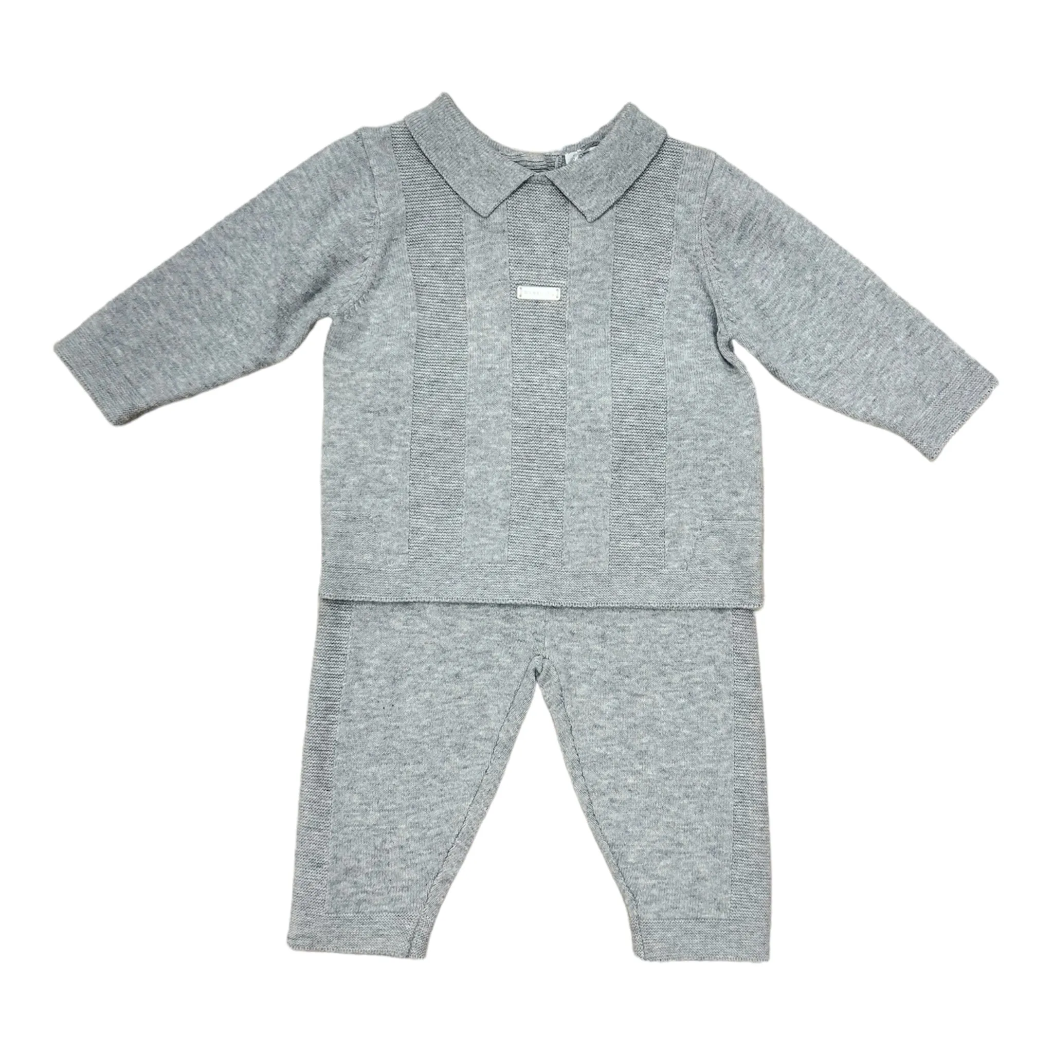 blues baby - 2 piece knit set, Grey