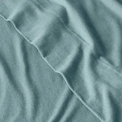 California King Jersey Solid Sheet Set Light Teal - Casaluna