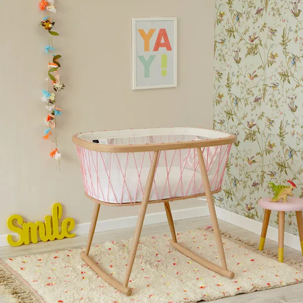 Charlie Crane KUMI Crib - Mesh / Pink