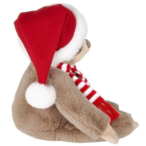 Christmas Plush Stuffed Animal Santa Sloth