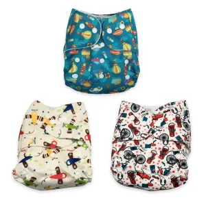 Combo of 3 Reusable Diapers- Option 10