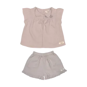 DELAN TOP/MARIA SHORTS SET-Lilac