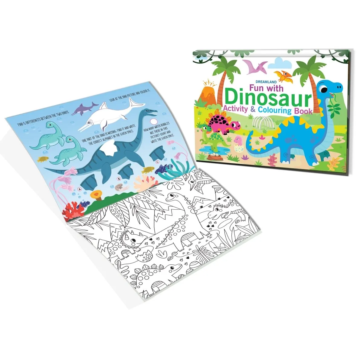 Dreamland Publications Fun With Activity & Colouring Books Pack- A Pack of 4 Books