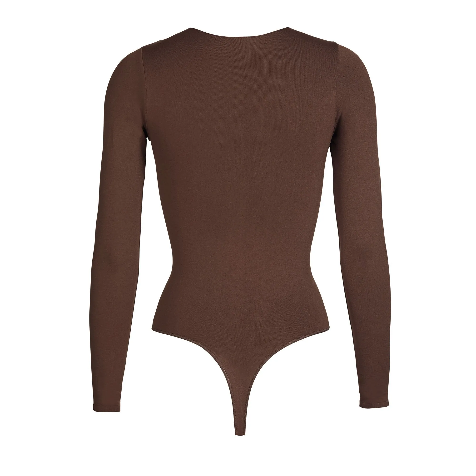 ESSENTIAL CREW NECK LONG SLEEVE BODYSUIT | SMOKEY QUARTZ