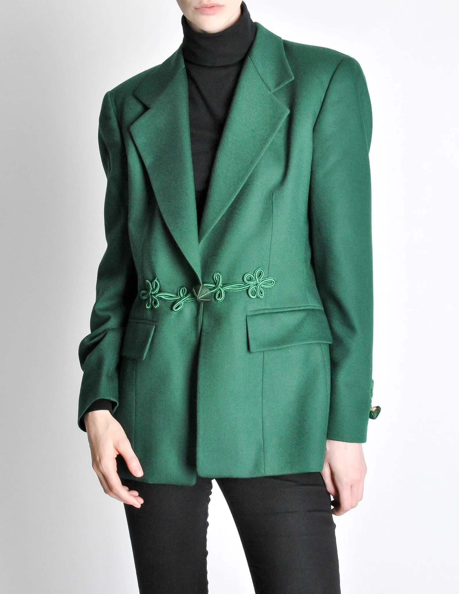 Ferré Vintage Green Wool Blazer