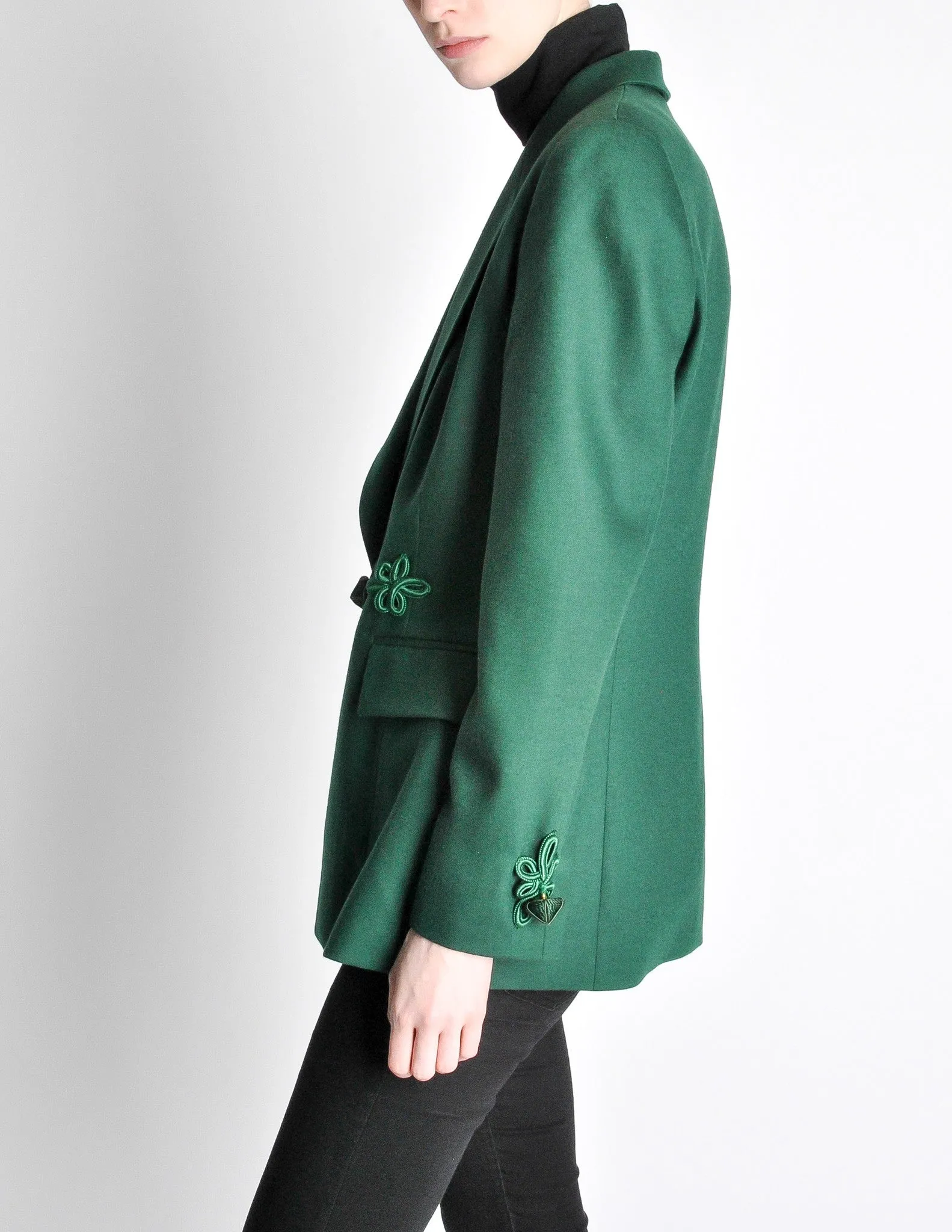 Ferré Vintage Green Wool Blazer