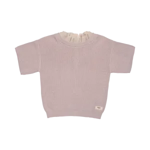 GINI SHORTSLEEVE KNIT TOP-Lilac