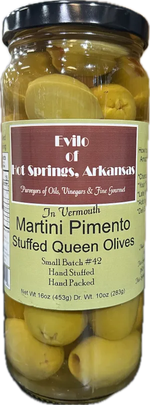 Greek Queen Halkidiki Martini Pimento Stuffed Olives in Vermouth