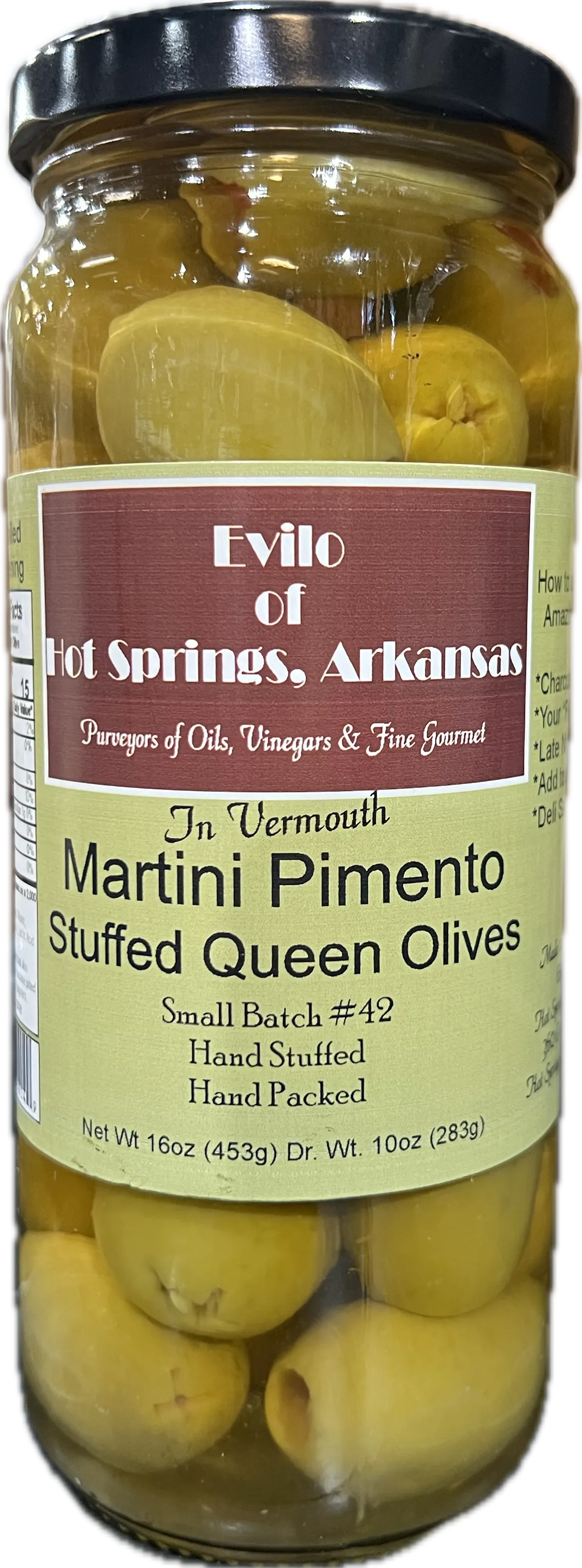 Greek Queen Halkidiki Martini Pimento Stuffed Olives in Vermouth