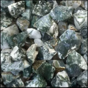 Green Tree Agate, Tumbling Rough, per lb