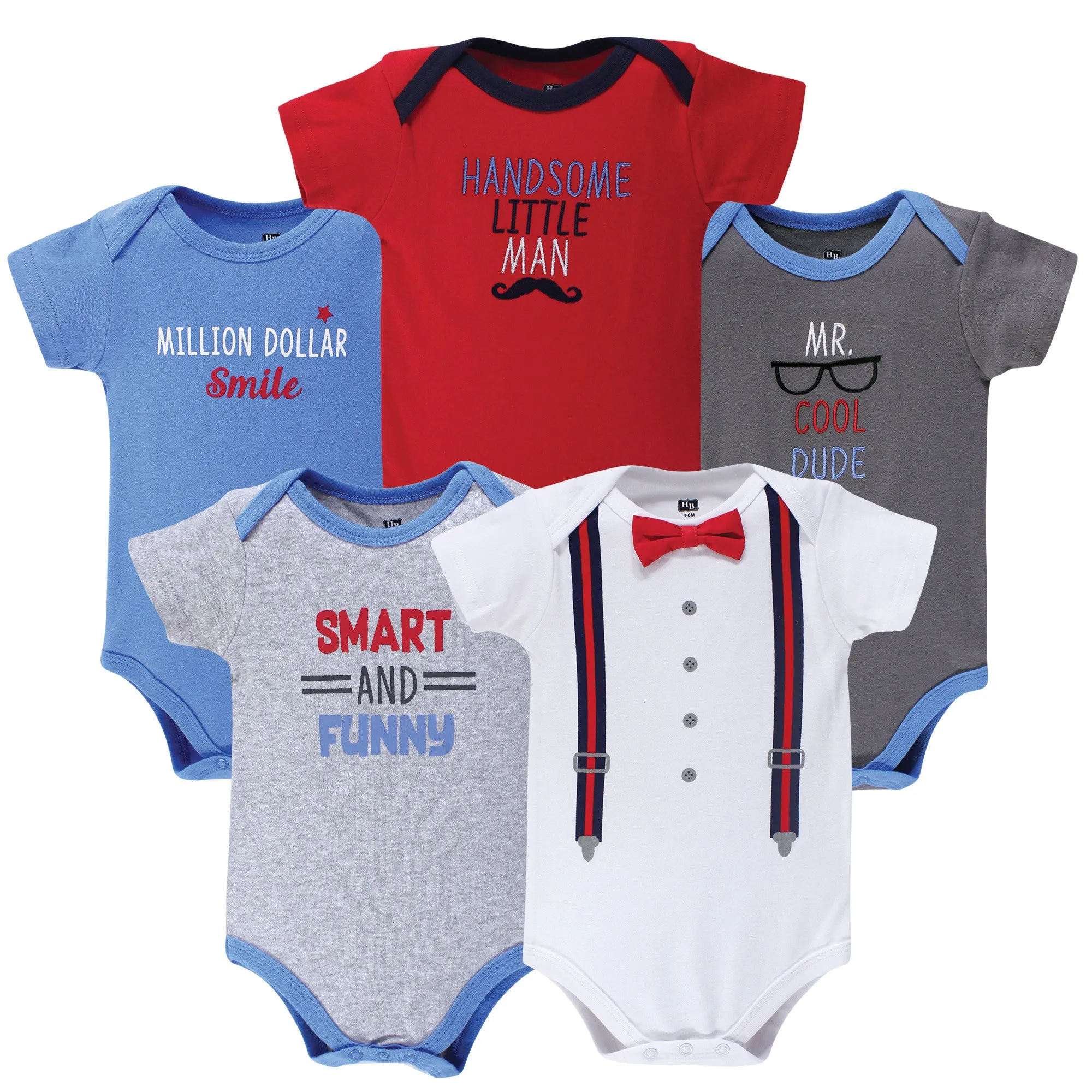 Hudson Baby Cotton Bodysuits, Mr Cool Dude