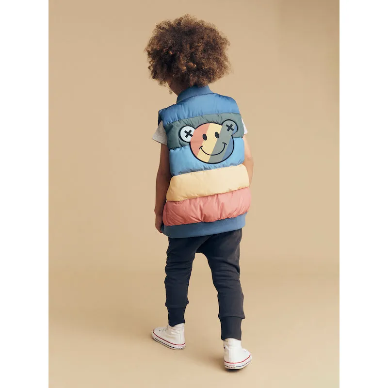 Huxbaby Smiley Rainbow Puffer Vest