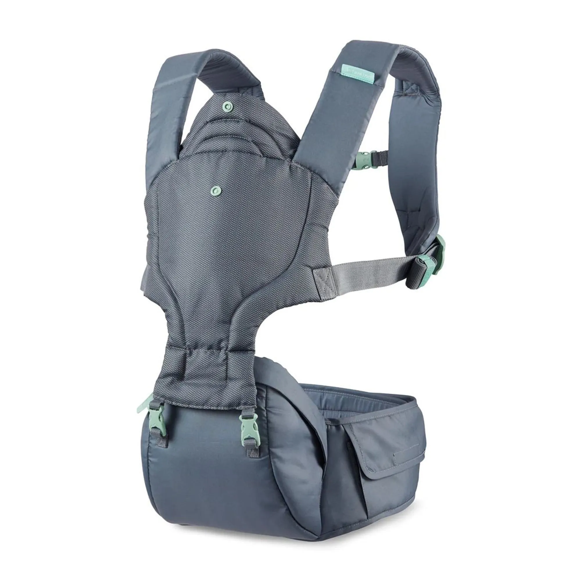 Infantino Hip Rider Plus 5-in-1 Hip Seat Carrier Grey Birth to 48 Months