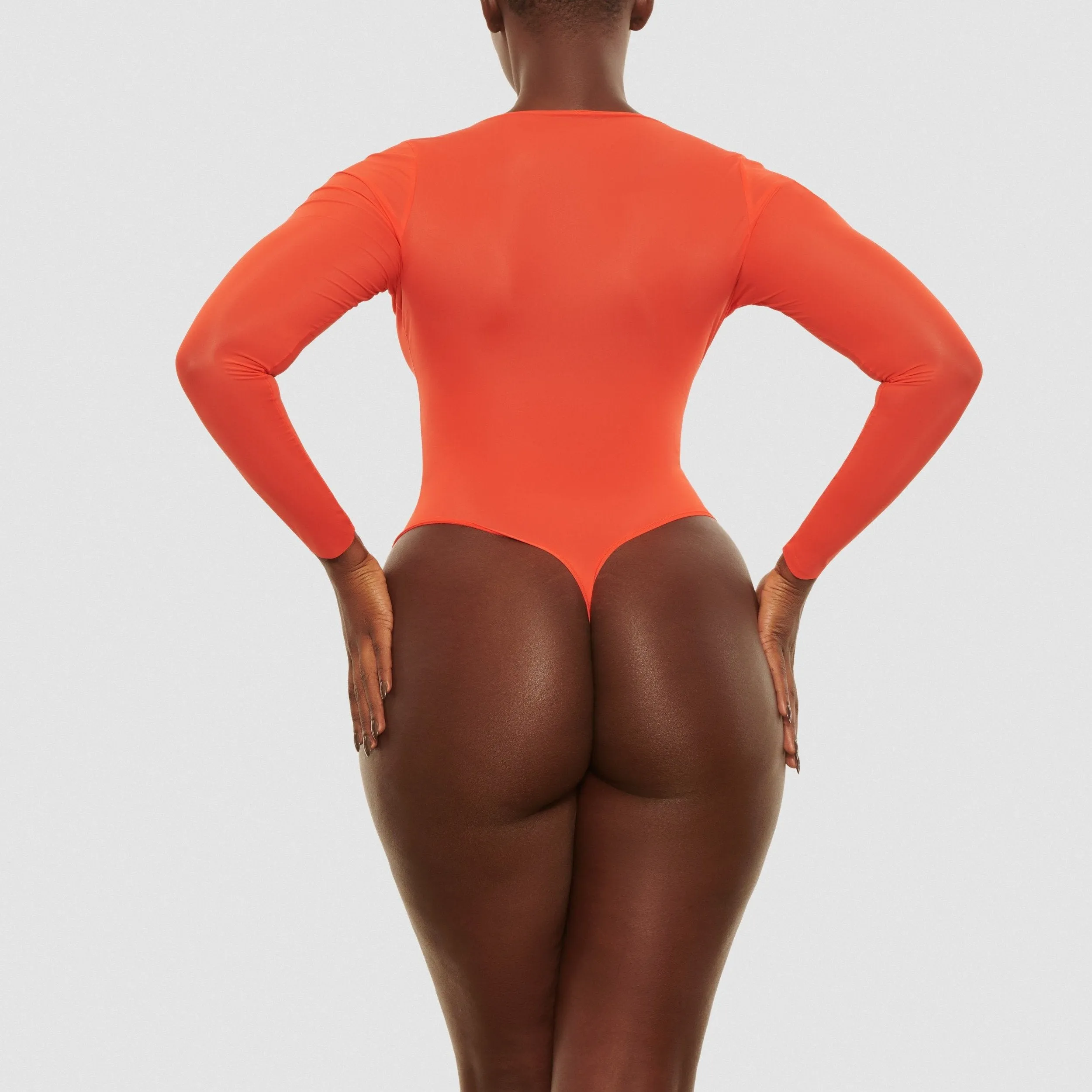 JELLY SHEER LONG SLEEVE BODYSUIT | POPPY