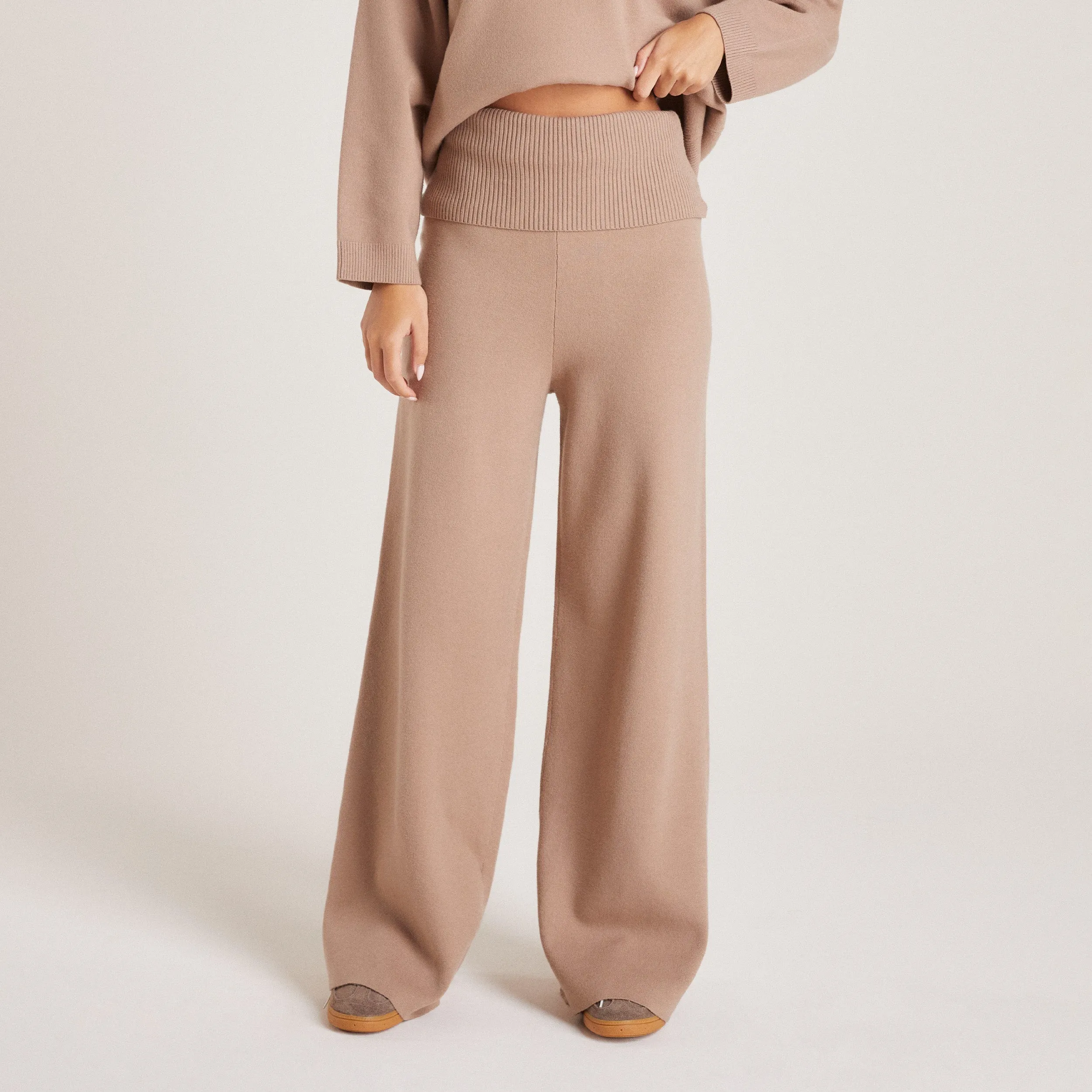 Knitted Trousers - Mink