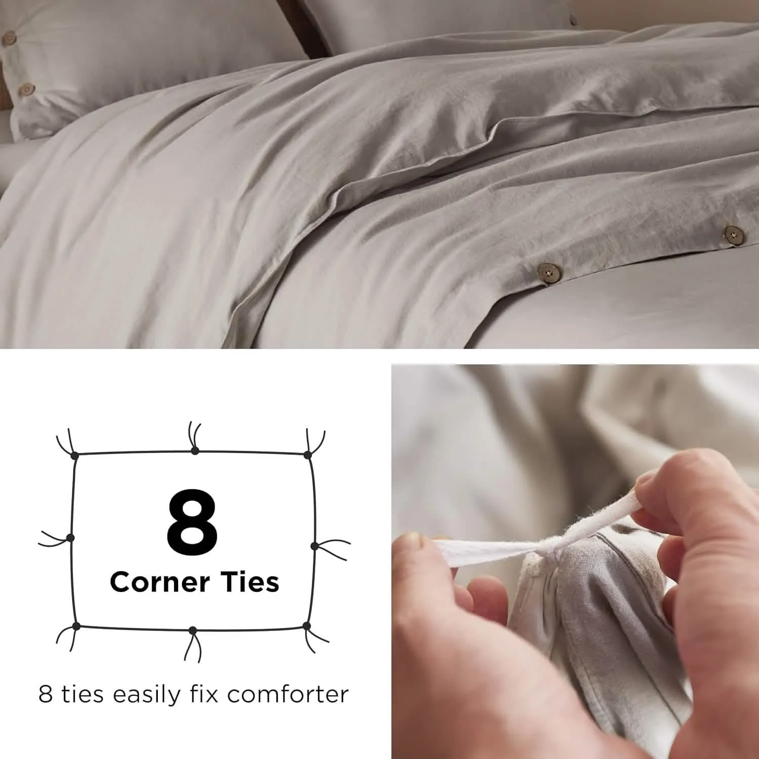 Linen Cotton Duvet Cover Set