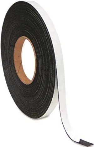 Magnetic Adhesive Tape Roll 1/2 Inch  X 50 Ft. Black