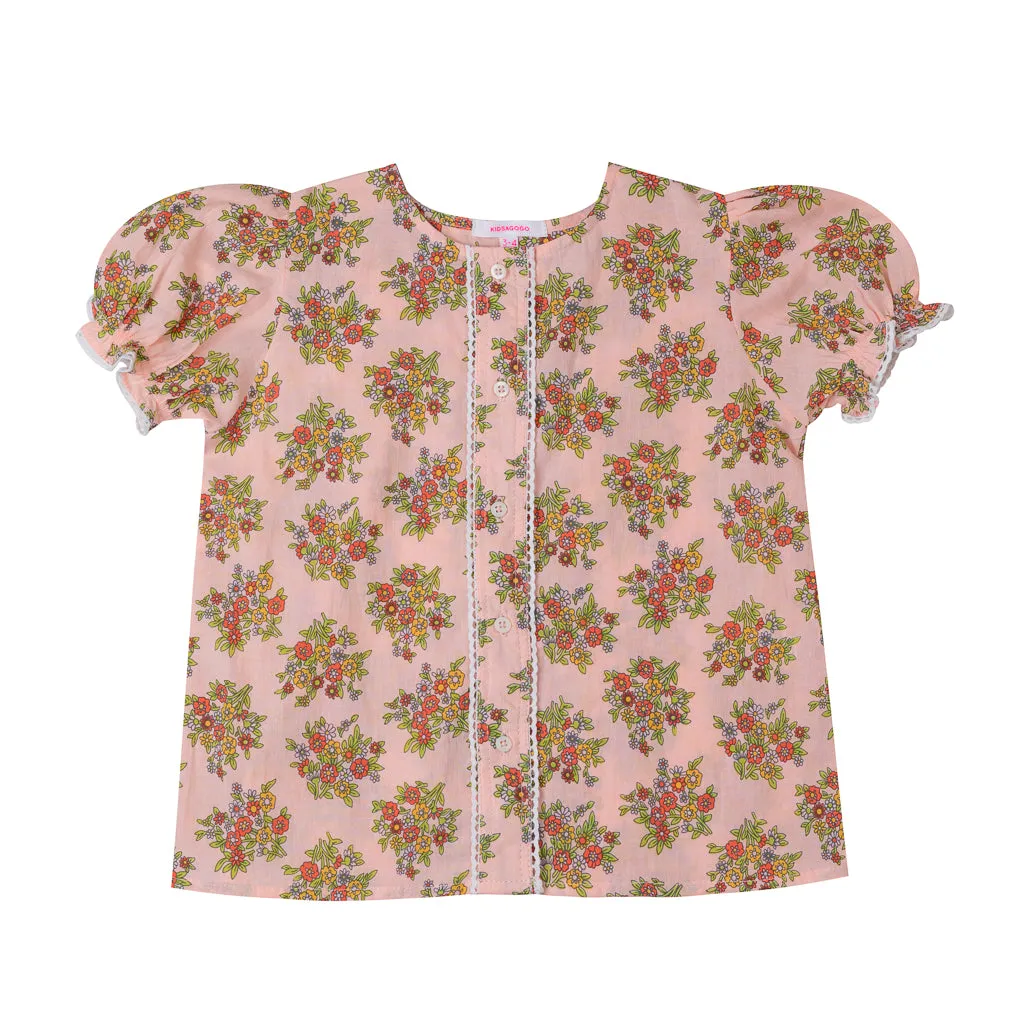 MILEA BLOUSE-Jardin Blossom Pink