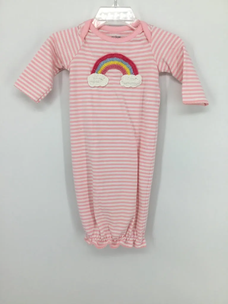 Mudpie Child Size 0-3 Months Pink Sleepers