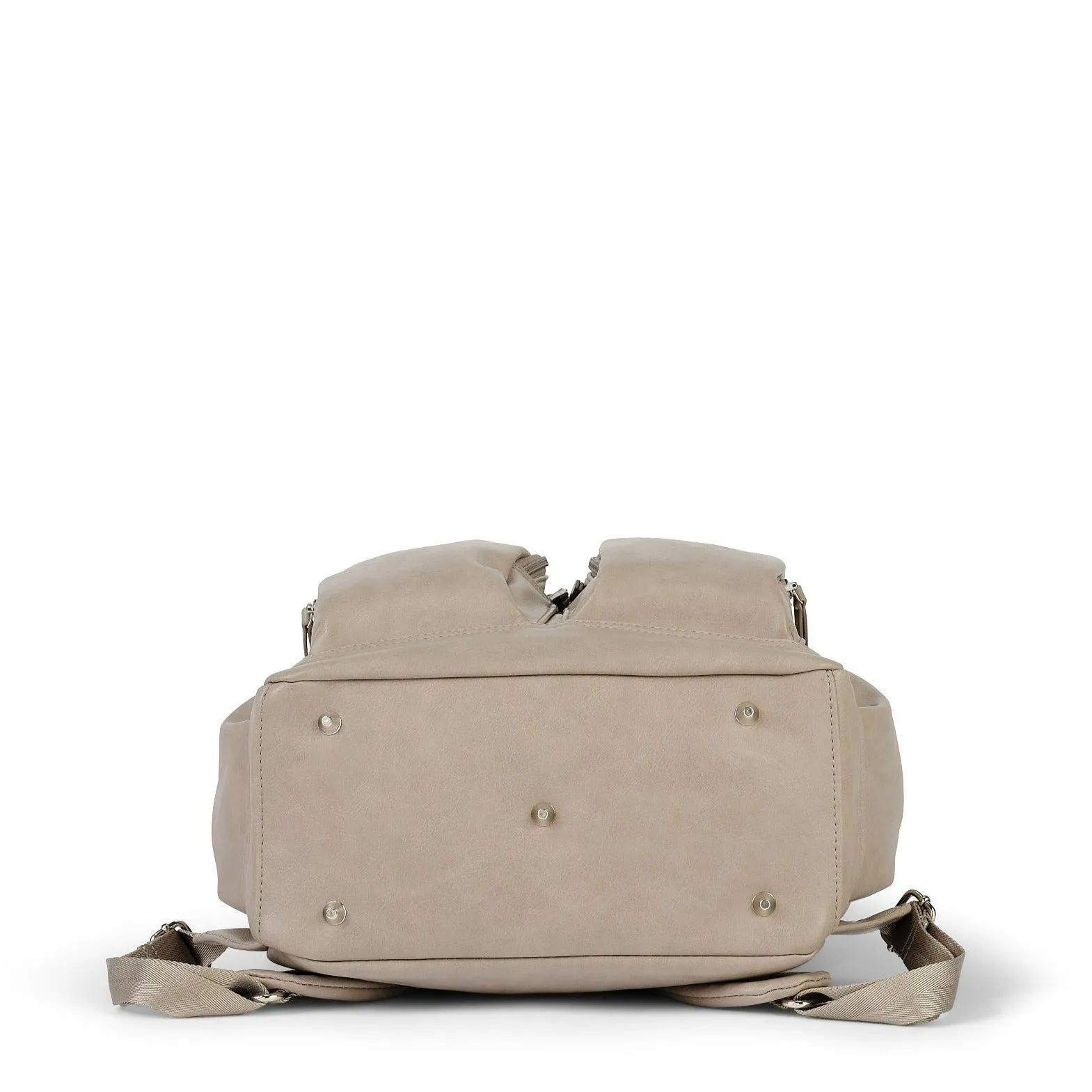 Oioi Signature Diaper Backpack - Taupe Vegan Leather