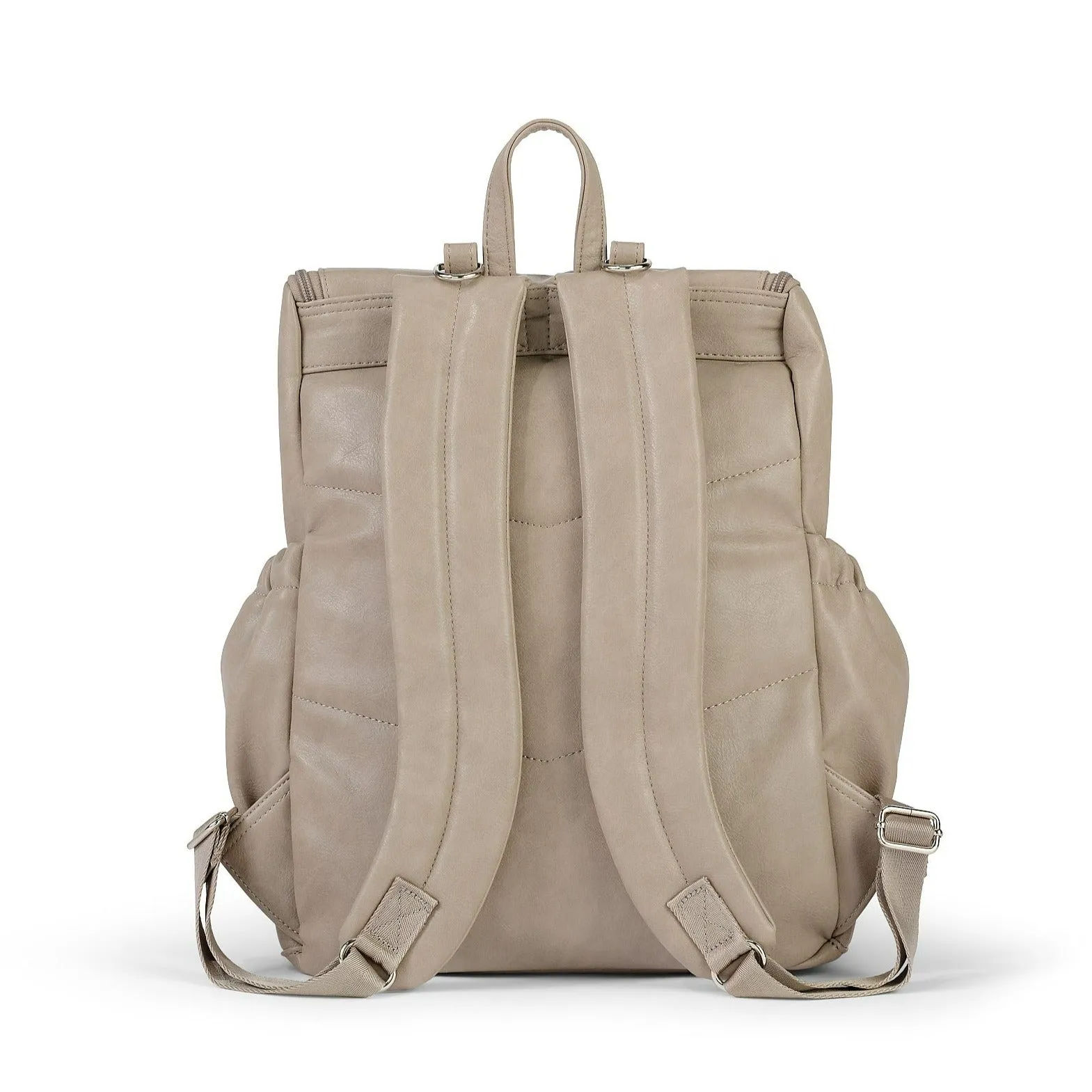 Oioi Signature Diaper Backpack - Taupe Vegan Leather