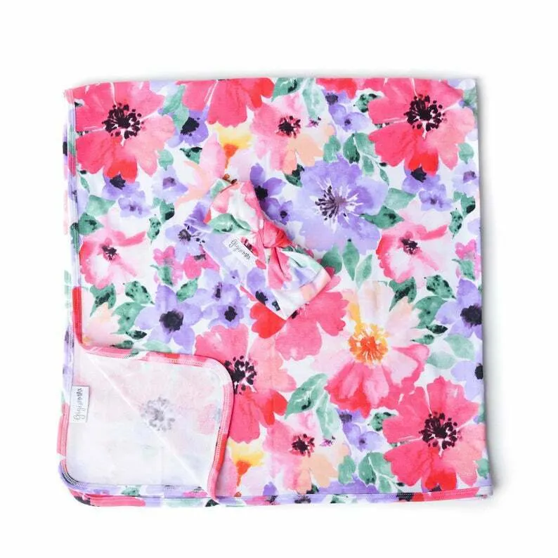 Olivia Bright Blooms Swaddle Set