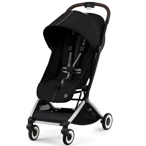 ORFEO Compact Stroller - Silver Frame   Moon Black Seat (Floor Model)