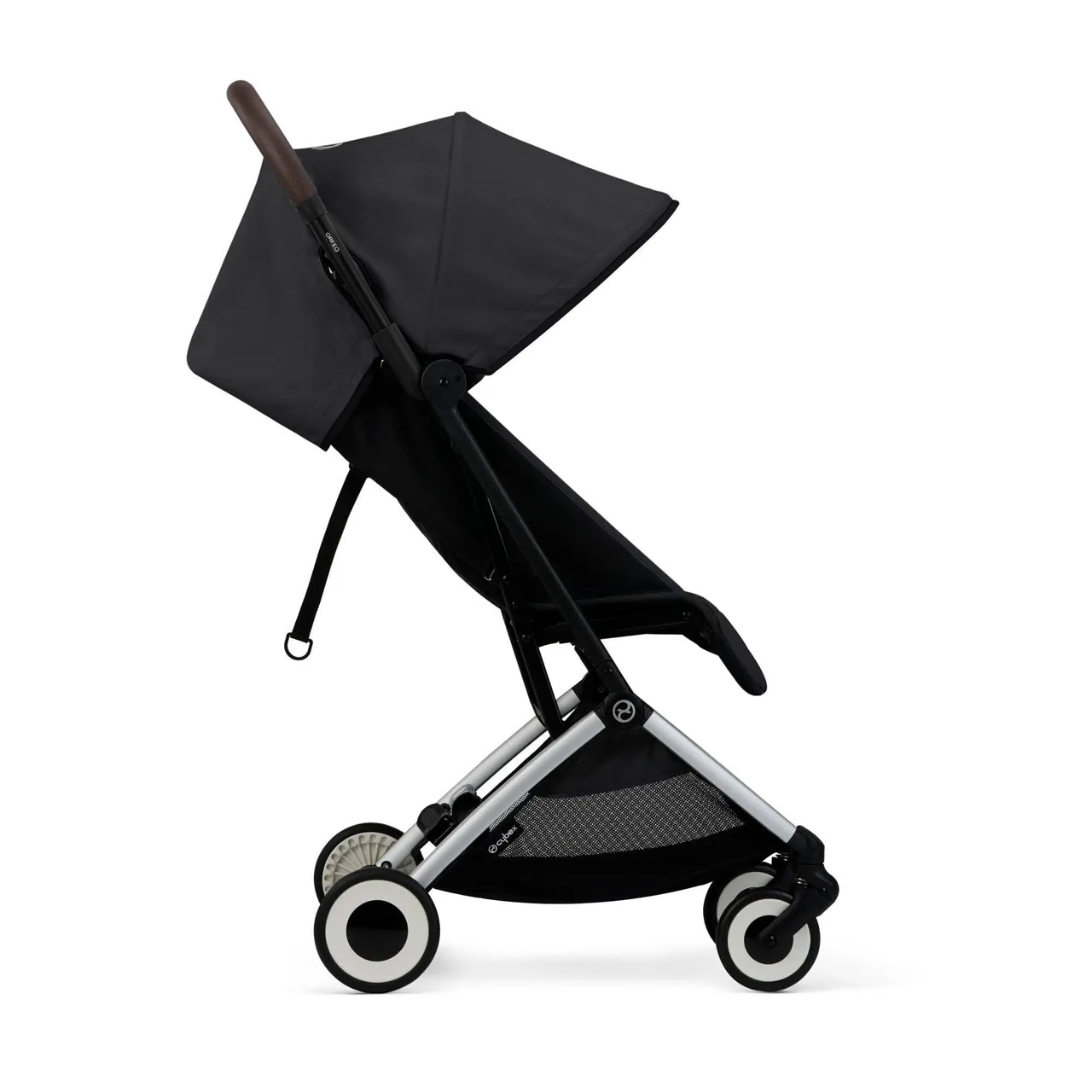 ORFEO Compact Stroller - Silver Frame   Moon Black Seat (Floor Model)