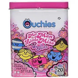 Ouchies 102801 Mr. Men and Little Miss 4 Girlz Bandages, Box of 20