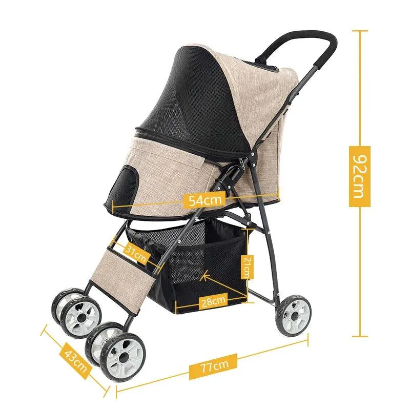 Premium Pet Strollers 360 Rotation Wheel