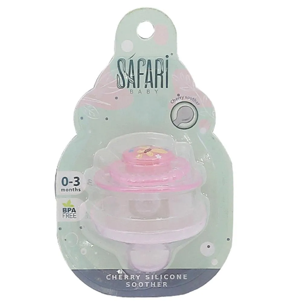 Safari Baby Cherry Silicone Soothers 0-3 Months