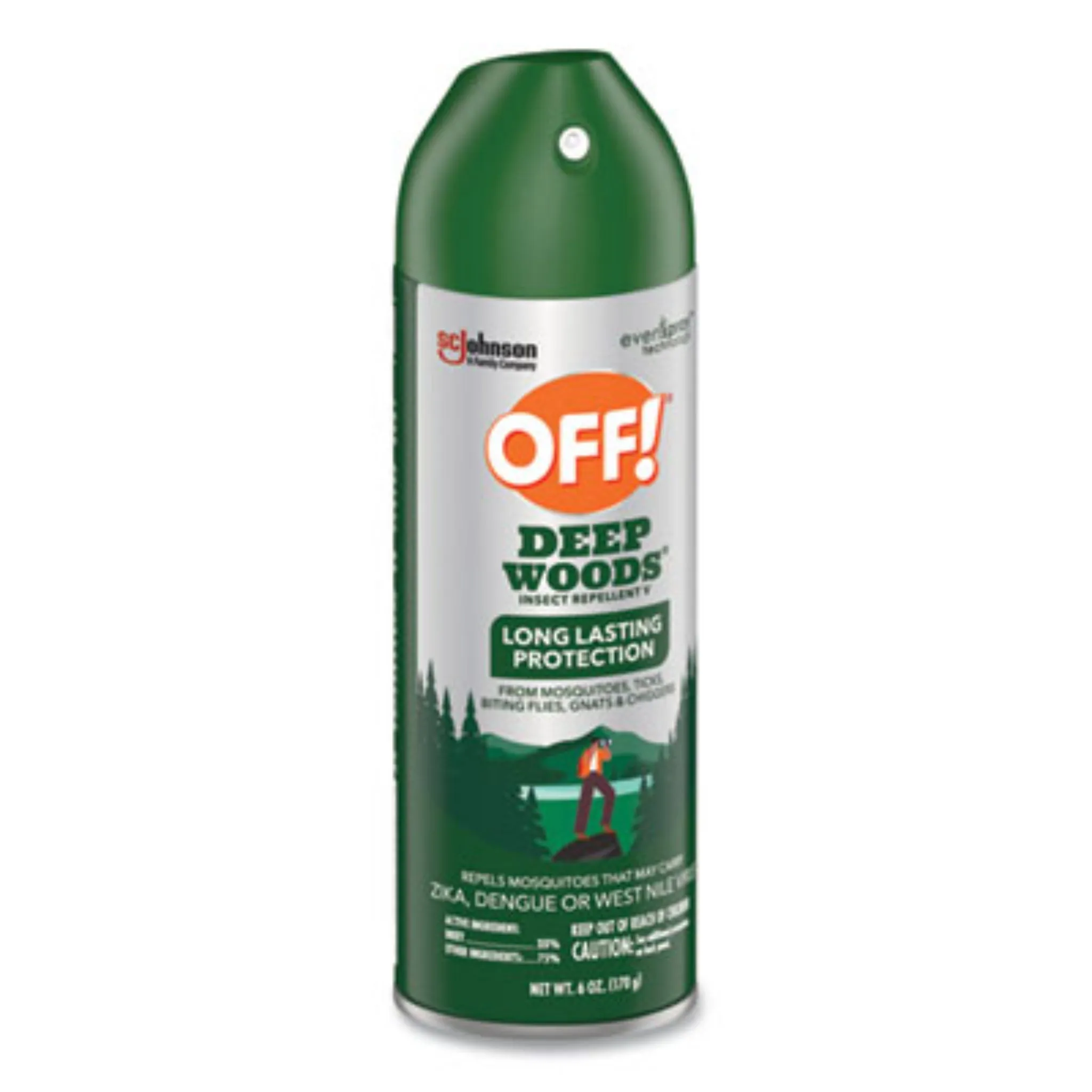 SC JOHNSON SJN334689 Deep Woods Insect Repellent, 6 oz Aerosol Spray, Carton of 12