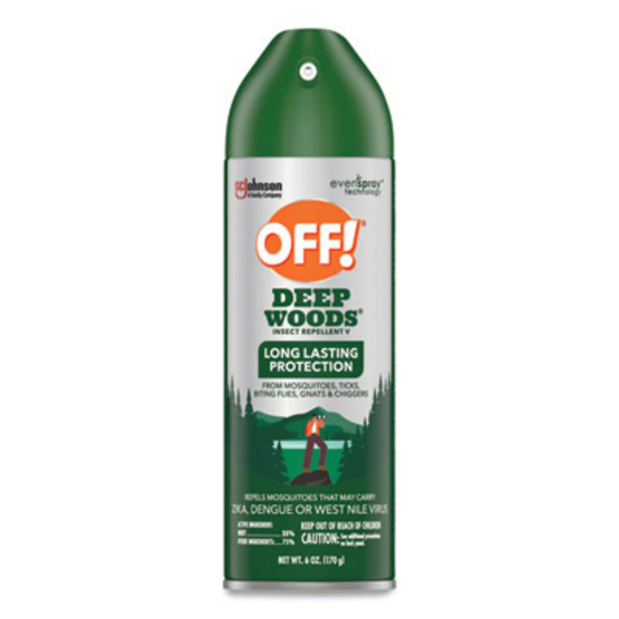 SC JOHNSON SJN334689 Deep Woods Insect Repellent, 6 oz Aerosol Spray, Carton of 12