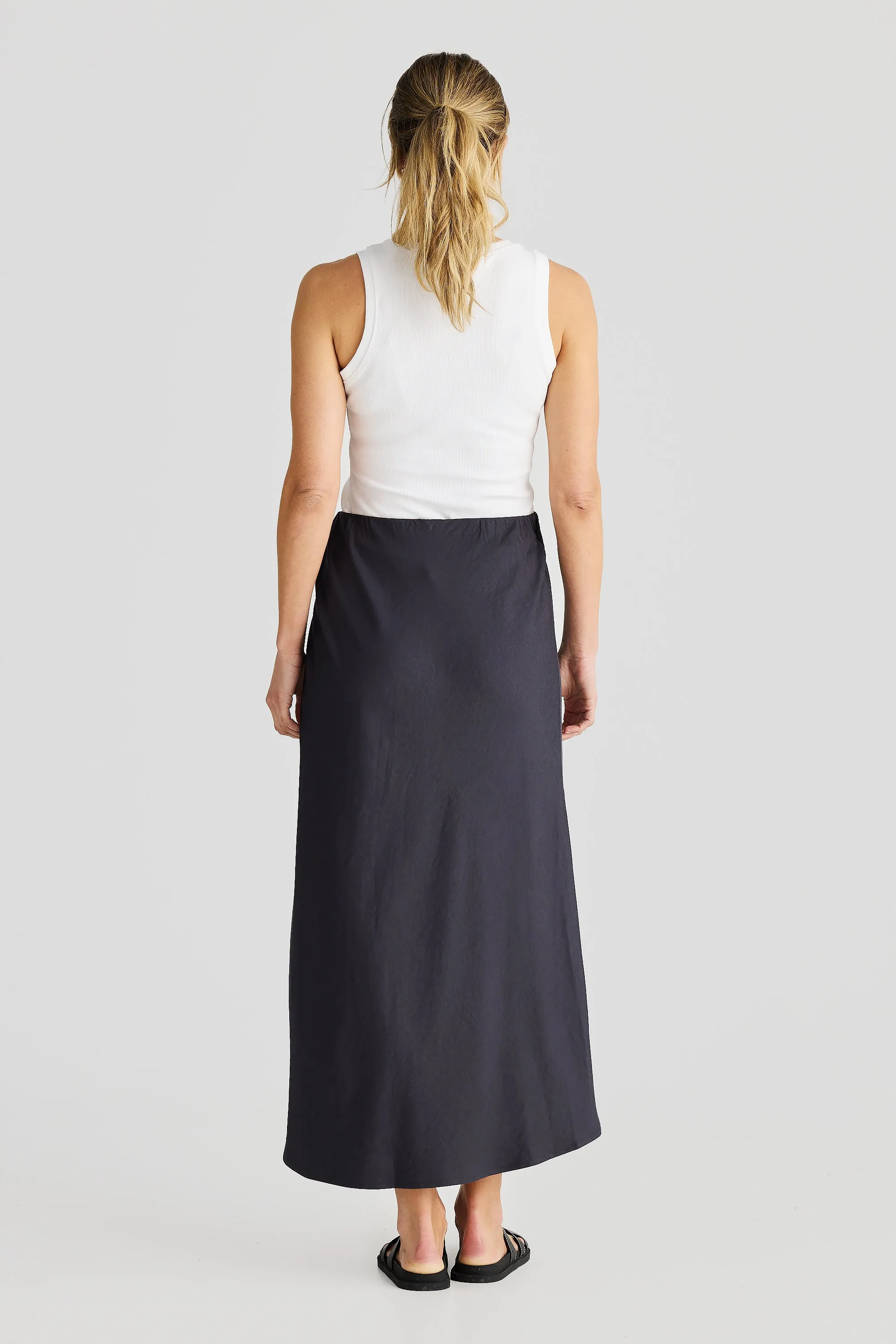 Slip Bias Skirt - Charcoal